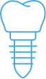 Icon of a dental implant.
