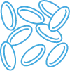 Illustration of pills floating in the air.